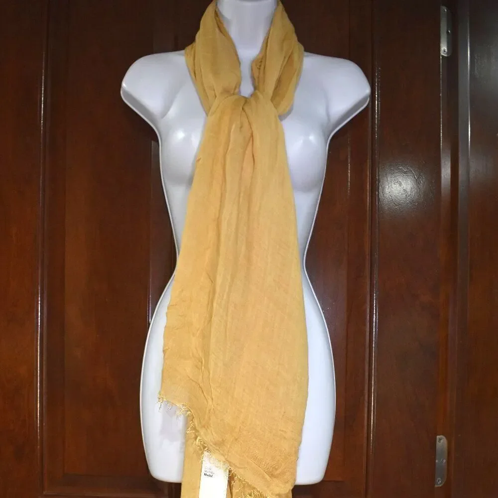 Eileen Fisher Yellow Modal Scarf Shawl Wrap 35